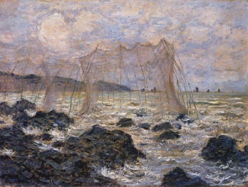 Claude Monet Fishing Nets at Pouruille oil painting image